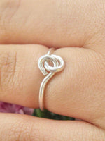 Sterling silver love knot ring, vänskapsring, förlovningsring