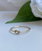 Love knot ring guldfylld, 14k gold filled knut ring kärleksknut ring