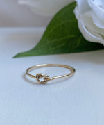 Love knot ring 14k gold filled, knut ring kärleksknut ring