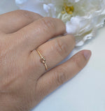 Love knot ring guldfylld, 14k gold filled knut ring kärleksknut ring