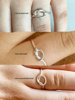 Love knot ring i Sterling silver 925, knut ring kärleksknut