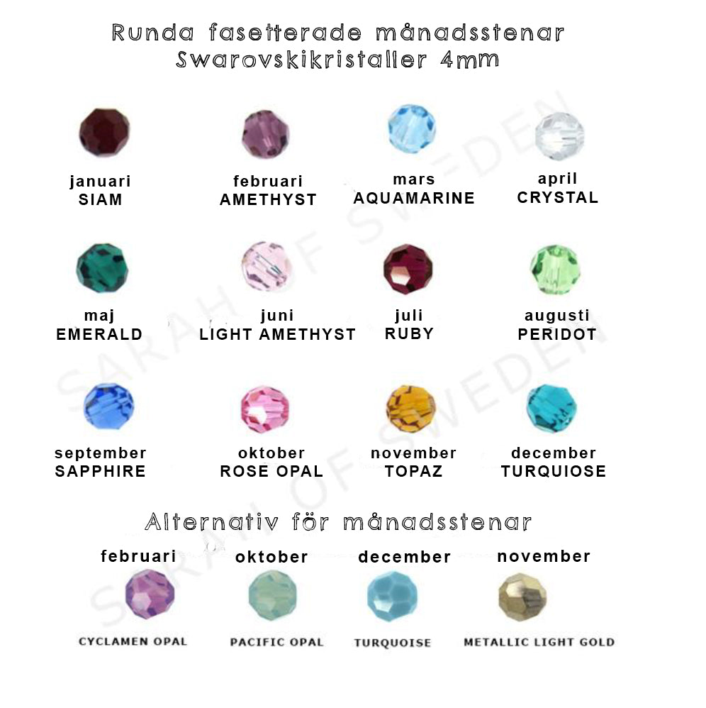 Flygande fågel halsband med bokstav och Swarovski månadssten
