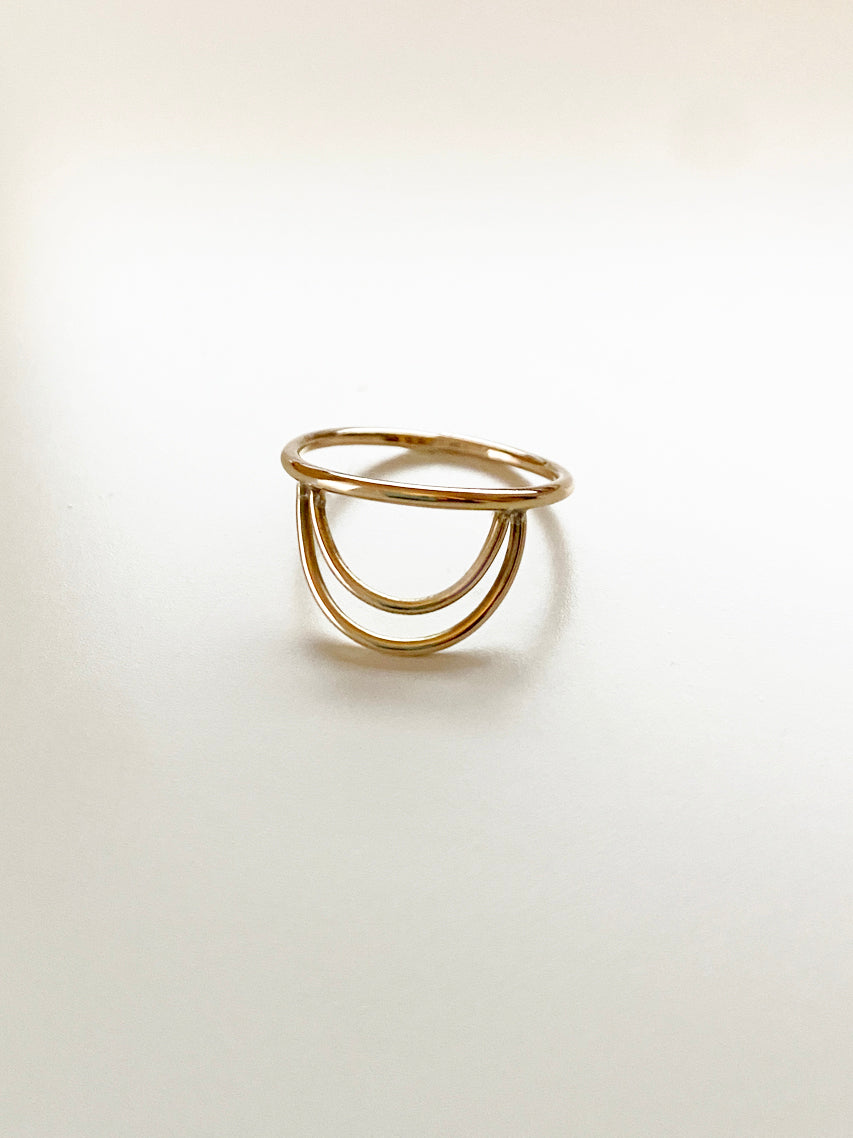 Ring regnbåge 14k gold filled, unisex ring