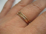 Hamrad fasetterad ring i 14k gold filled, unisex ring, tumring