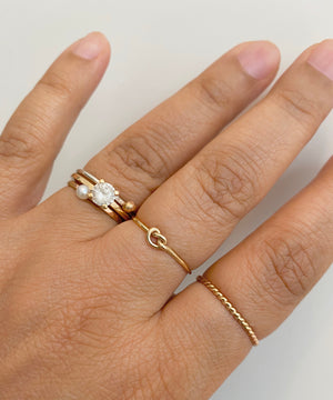Love knot ring guldfylld, 14k gold filled knut ring kärleksknut ring
