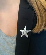 Sjöstjärna pin brosch Sterling silver, marina djur västkusten