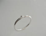 Ring med en liten blomma slät ring Sterling silver 925