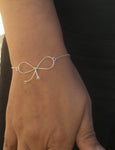 Love knot armband silver, rosett armband i sterling silver 925