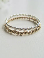 Tvinnad guldfylld ring twist ring silver 925 eller 14k gold filled