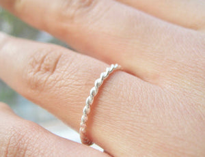 Tvinnad guldfylld ring twist ring silver 925 eller 14k gold filled