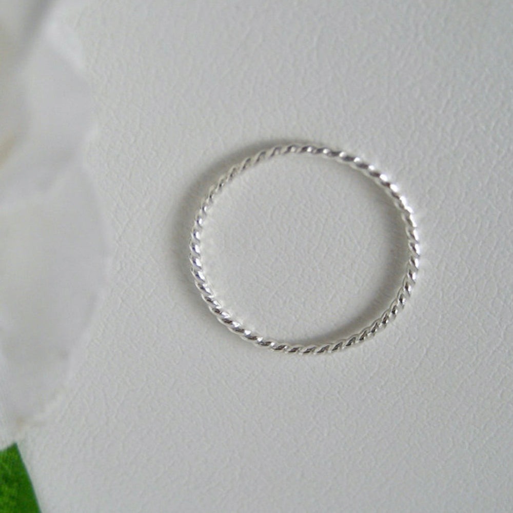 Snurrad ring Sterlingsilver, twist ring, tumring, unisex ring