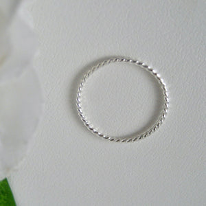 Snurrad ring Sterlingsilver, twist ring, tumring, unisex ring